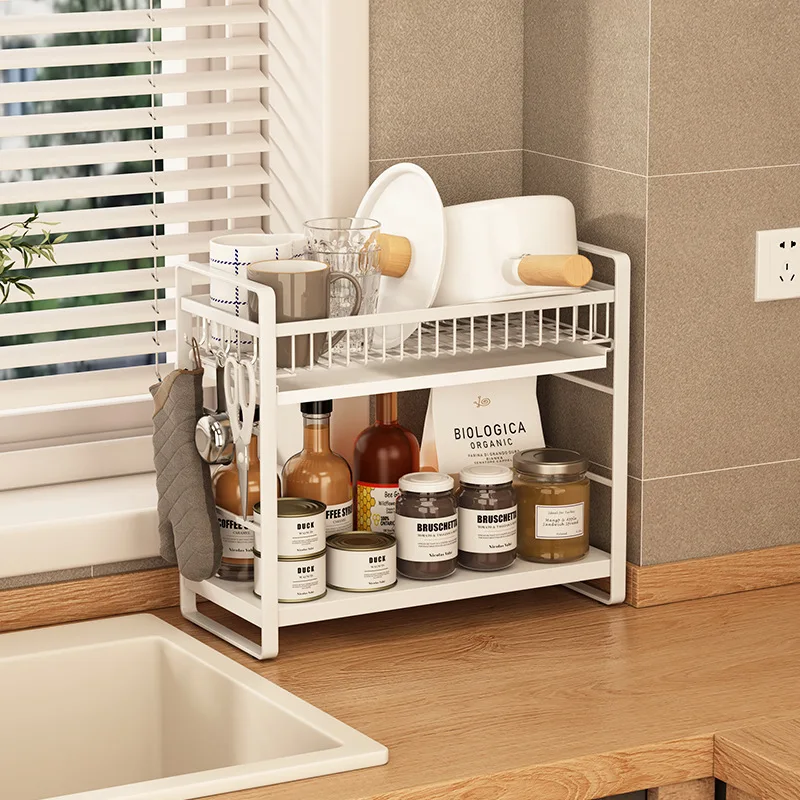 

Kitchen Spice Rack Organizer Seasoning Holder Kitchen Storage Tray Home Supplies for Bathroom Cabinets