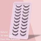 510 пар 3D норковые ресницы натуральные ресницы для наращивания макияж Накладные ресницы искусственные ресницы без жестокости макияж