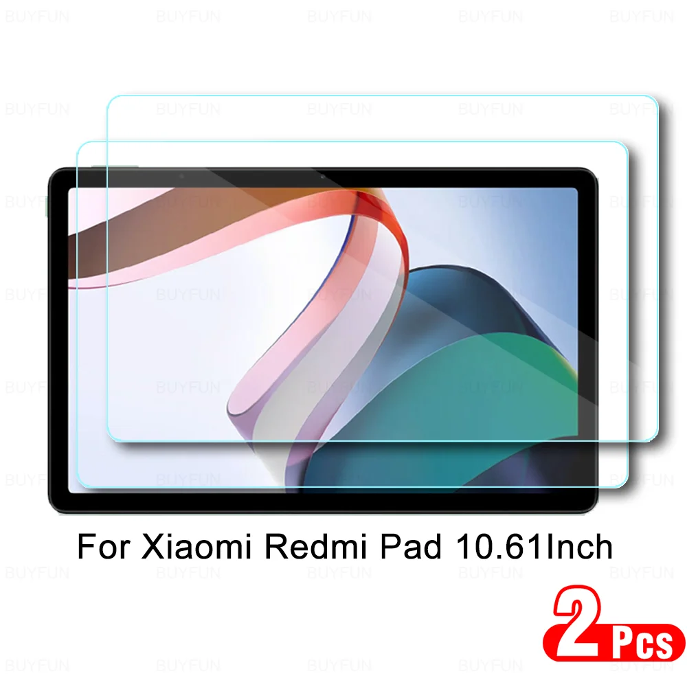 

2PCS HD Tempered Glass Guard For Xiaomi Redmi Pad 10.61'' Screen Protector For Mi Pad Redmipad Full Cover Tablet Protection Film