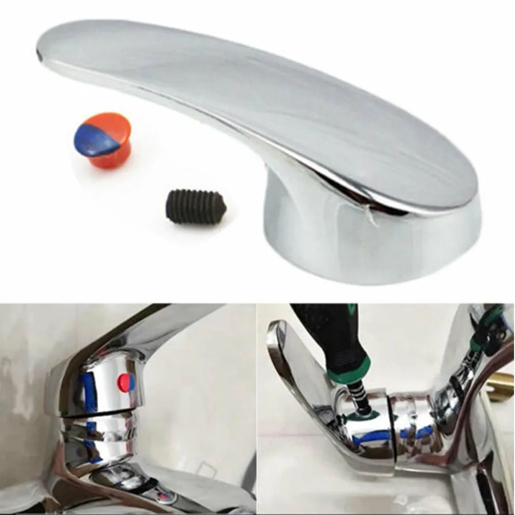 

Mirror Polished Chrome Tap Handle High Quality Faucet Handle Accessories For Household Kitchen Bathroom Basin Replace Tool