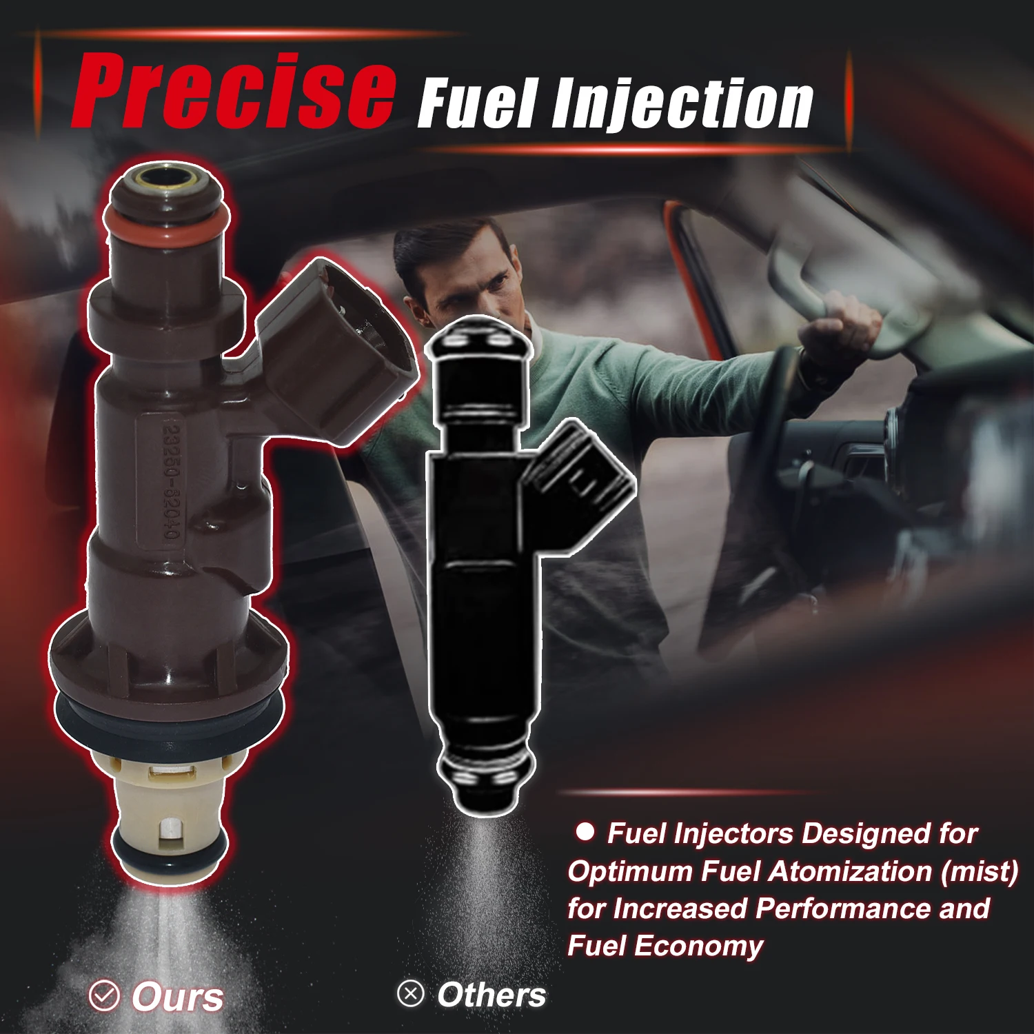 Новый 6x 23250-62040 топливный инжектор для Toyota Tacoma Tundra 4runner 3.4L 1999 2000 2001 2002 2003 2004 FJ585 217-2933