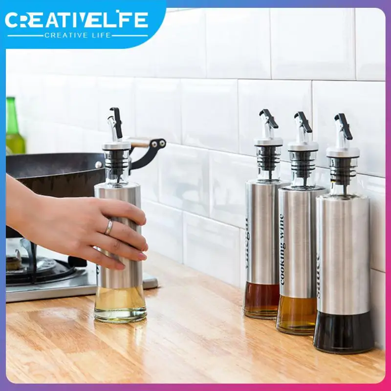 

Leak-proof Seasoning Bottle Stainless Steel Dust-proof Seasoning Storage Dispenser Durable Storage Bottles For Oil And Vinegar