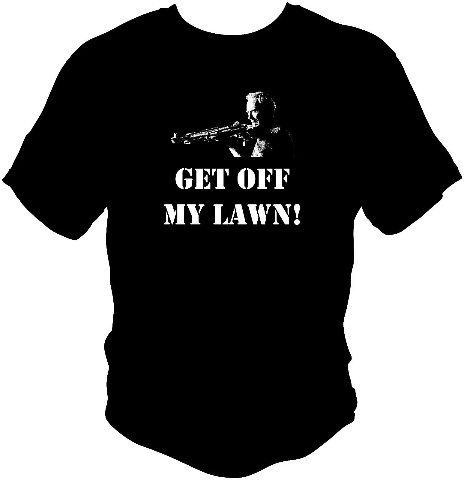 

Hot Sale Get Off My Lawn T Shirt Clint Eastwood Gran Torino Movie M1 Garand Cmp Tee Shirt Custom Aldult Teen Unisex Unisex