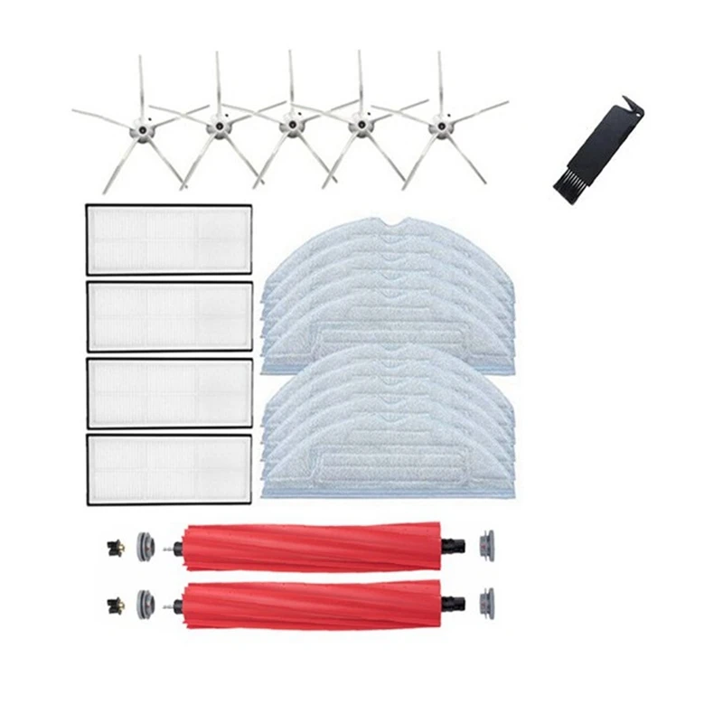 

22Pcs Main Brush Side Brush Hepa Filter Mop Cloth For Xiaomi Roborock S7 T7S T7S PLUS Vacuum Cleaner Spare Parts