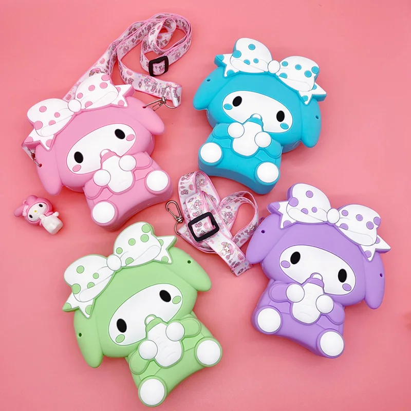 

Антистрессовая Аниме Сумка через плечо Cinnamoroll Melody Kawaii фиджет сенсорные игрушки сжимаемые сумки мультяшный поп Кошелек для монет подарок дл...
