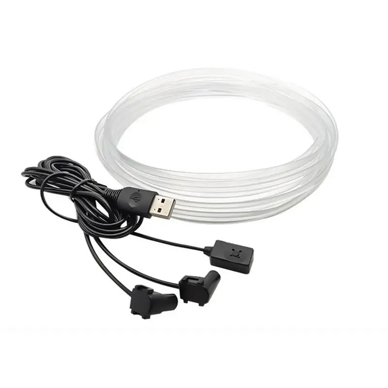 

5 в Оптическое волокно, автомобильное окружающее освещение, интерьер автомобиля, водонепроницаемое украшение, светодиодная атмосфера, интерьер автомобиля, аксессуары для автомобиля