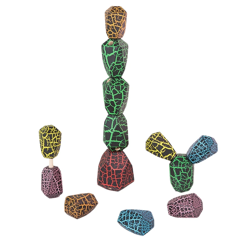 

Игрушки для детей, балансирующие каменные блоки, деревянные строительные блоки, сортировка, штабелирование, игры, креативная развивающая и...