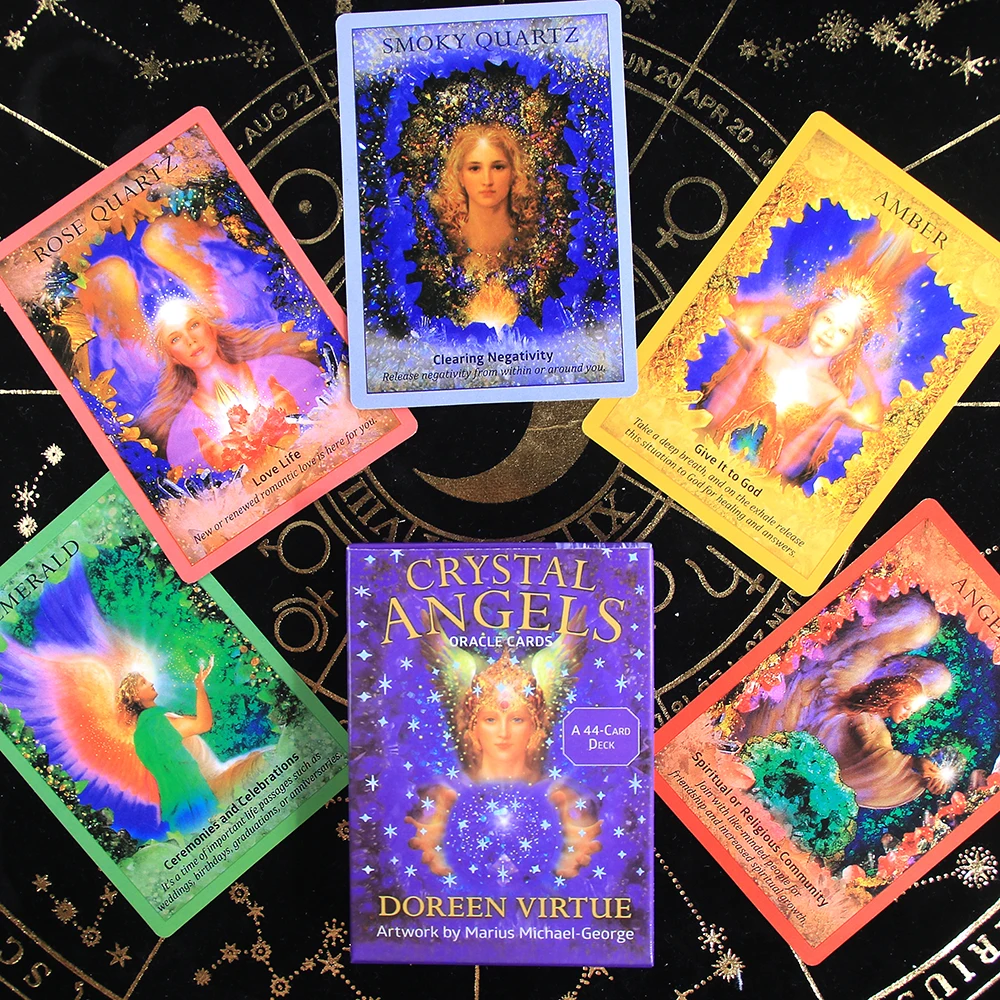 

Crystal Angels Oracle Cards New High Quality Board Games For Beginners For Fate Divination Entertainment Game