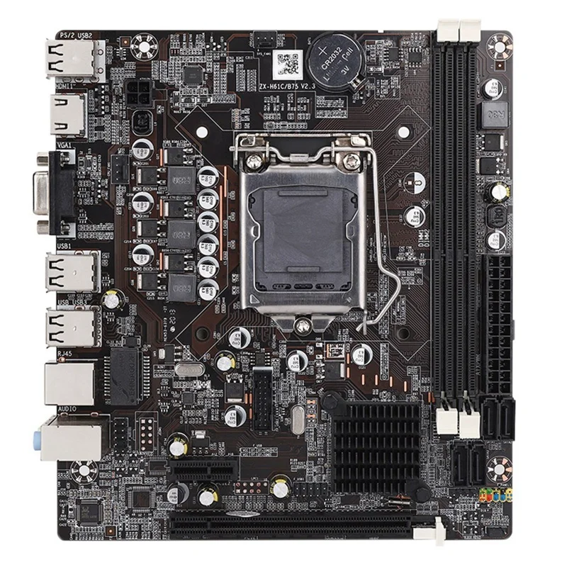 

H61 Motherboard 2XDDR3 LGA 1155 Supports 2X8G Capacity 4XSATA2.0 Motherboard For PC