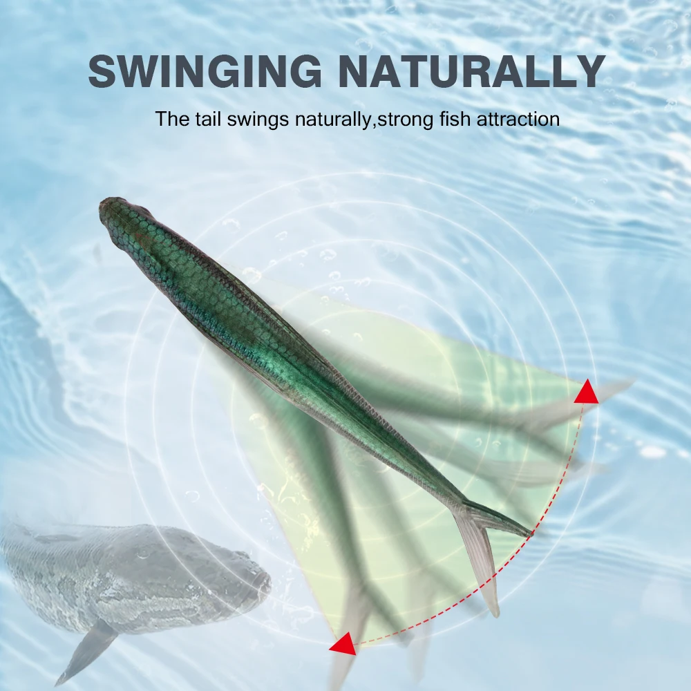 Мягкая пластиковая искусственная приманка V-Tail для окуня пресноводной щуки