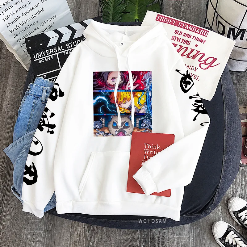 

Anime Demon Slayer Men's Hoodie Harajuku Casual Long Sleeve Sweatshirt Unisex Street Hip Hop Loose Fashion High Quality Top