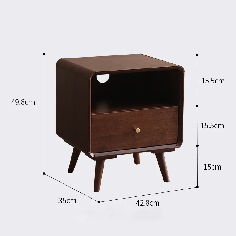 Деревянные белые прикроватные тумбочки Уникальные ящики Узкая прикроватная