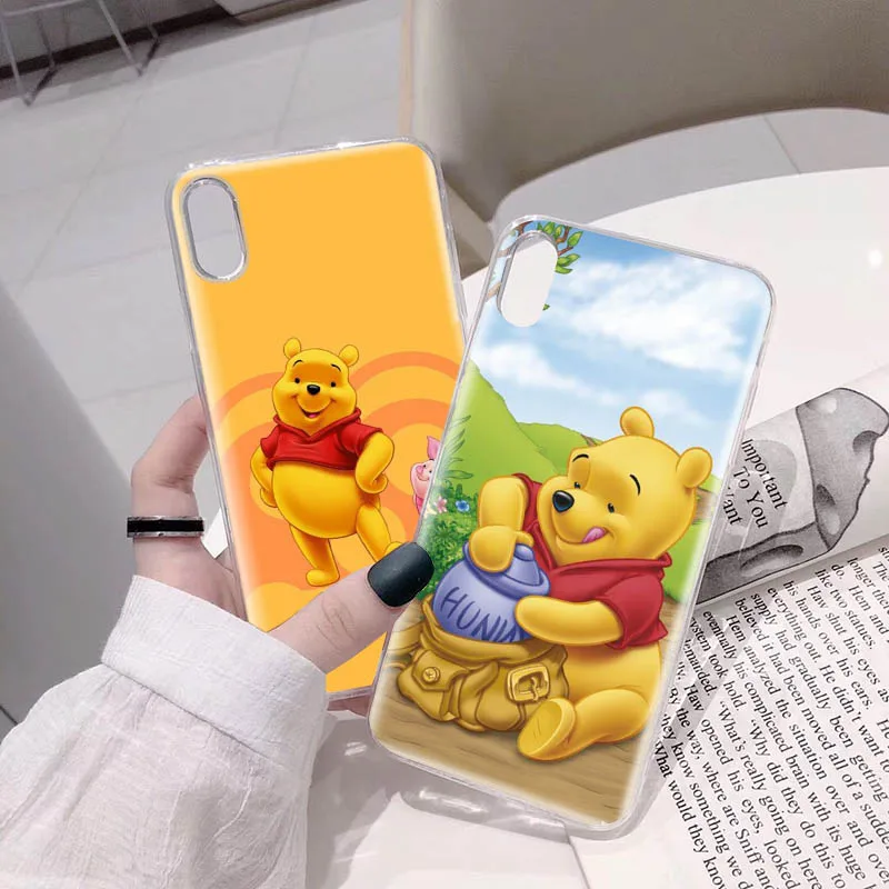 B-28 Винни-Пух из ТПУ для Tecno Camon 15 16 17 18 19 Pro Premier 17P 18i 18T 18P POP 4 5 LTE 3 Pova 2 Neo