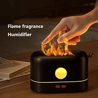 flame humidifier aromatherapy humidifiers diffusers essential oil aroma diffuser simulation flame ultrasonic humidifier home