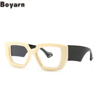 boyarn steampunk modern retro sunglasses high end womens ins wind proof blue light versatile trend flat mirror