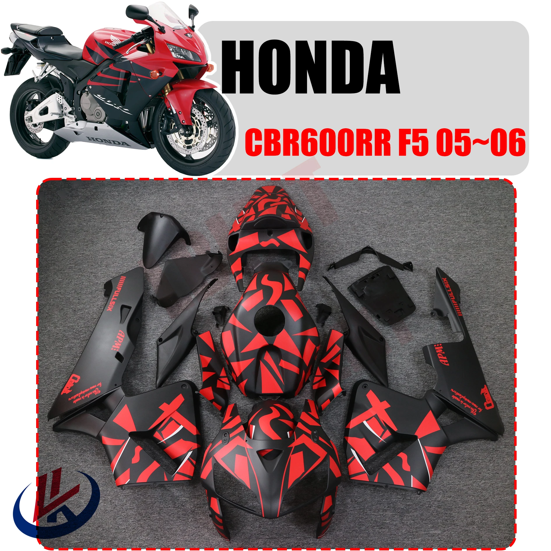 

Обтекатель для мотоцикла HONDA CBR600RR CBR 600RR CBR 600 RR F5 2005 2006, обтекатель для Honda CBR600rr 2005 2006