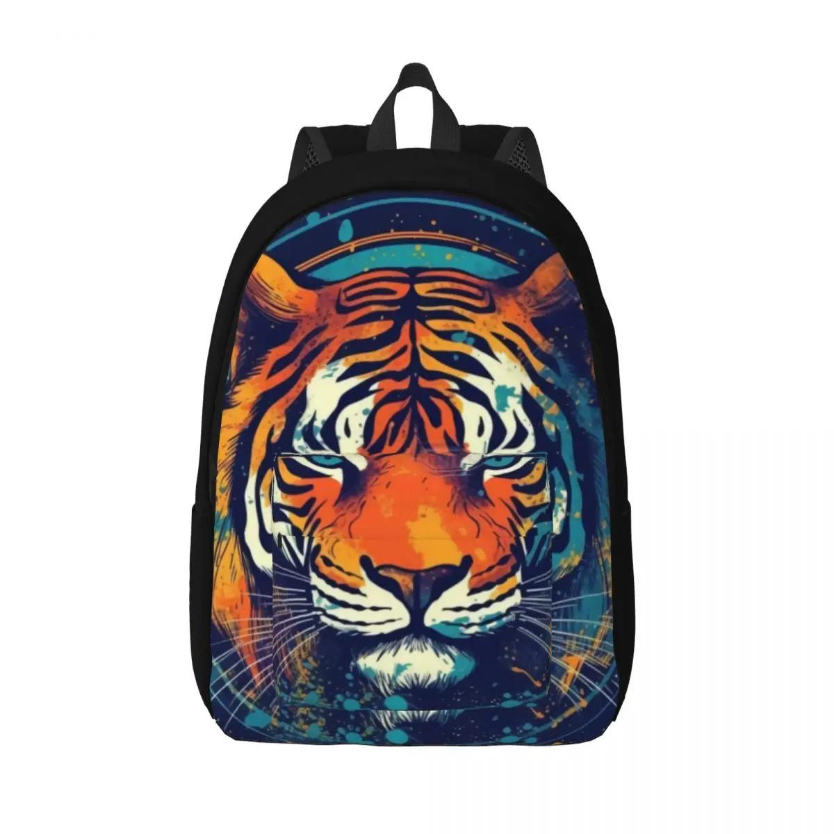 

Tiger Canvas Backpacks Illustration Abstraction Bag Running Backpack Large Style Bags