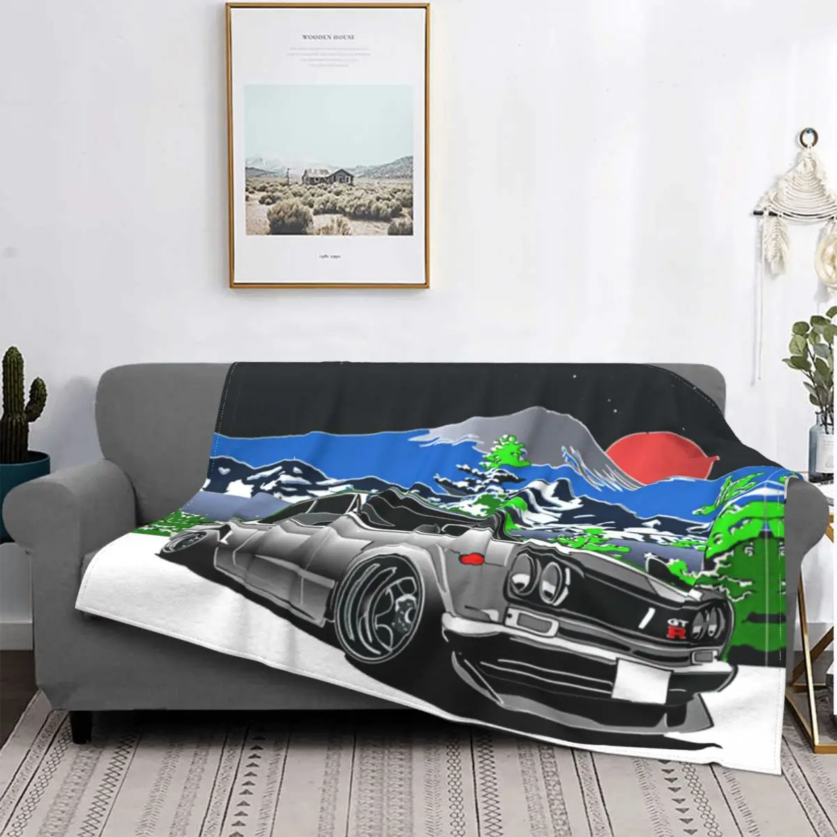 

Сюрприз, подарки, искусственное одеяло Hakasuka Skyline GTR, удобное для украшения дома, винтажные автомобильные принадлежности, пледы