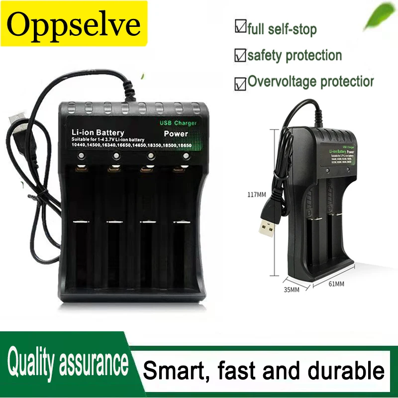 

4 слота Электрический литий-ионный аккумулятор для 18650 18350 16650 16340 14650 светодиодный индикатор Smart USB 4,2 в портативное зарядное устройство для ли...