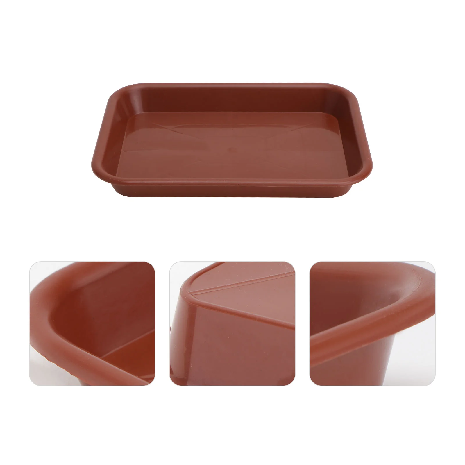 10 Pcs Drip Tray Pots Saucer Plastic Serving Tray Serving Tray Round Terra Saucer Square Planter Box