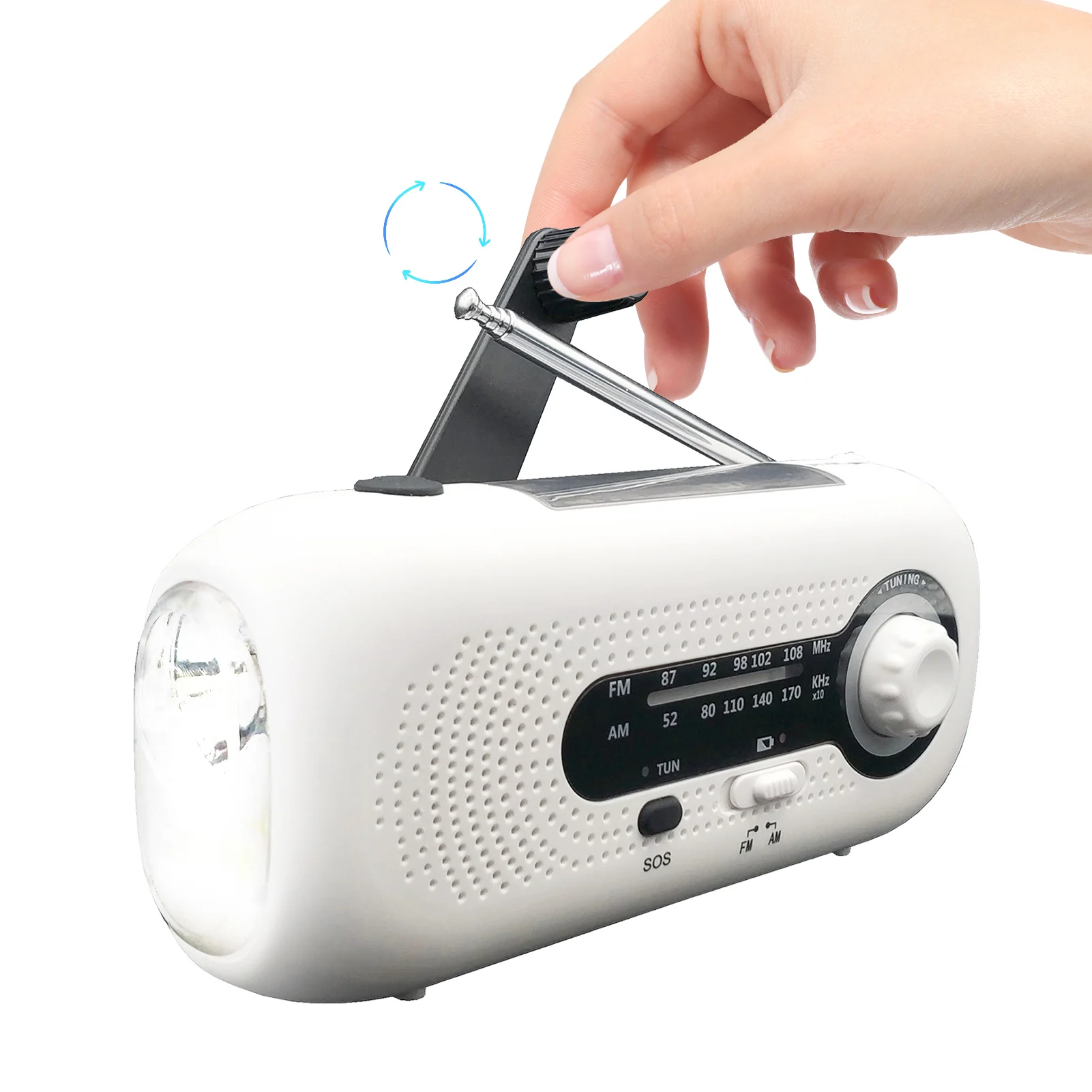 

2000mAh Urgency Weather Radio 2000mAH Cell Phone Charger Power Bank For Phones SOS Alarm For Home Outdoor USB Rechargeable