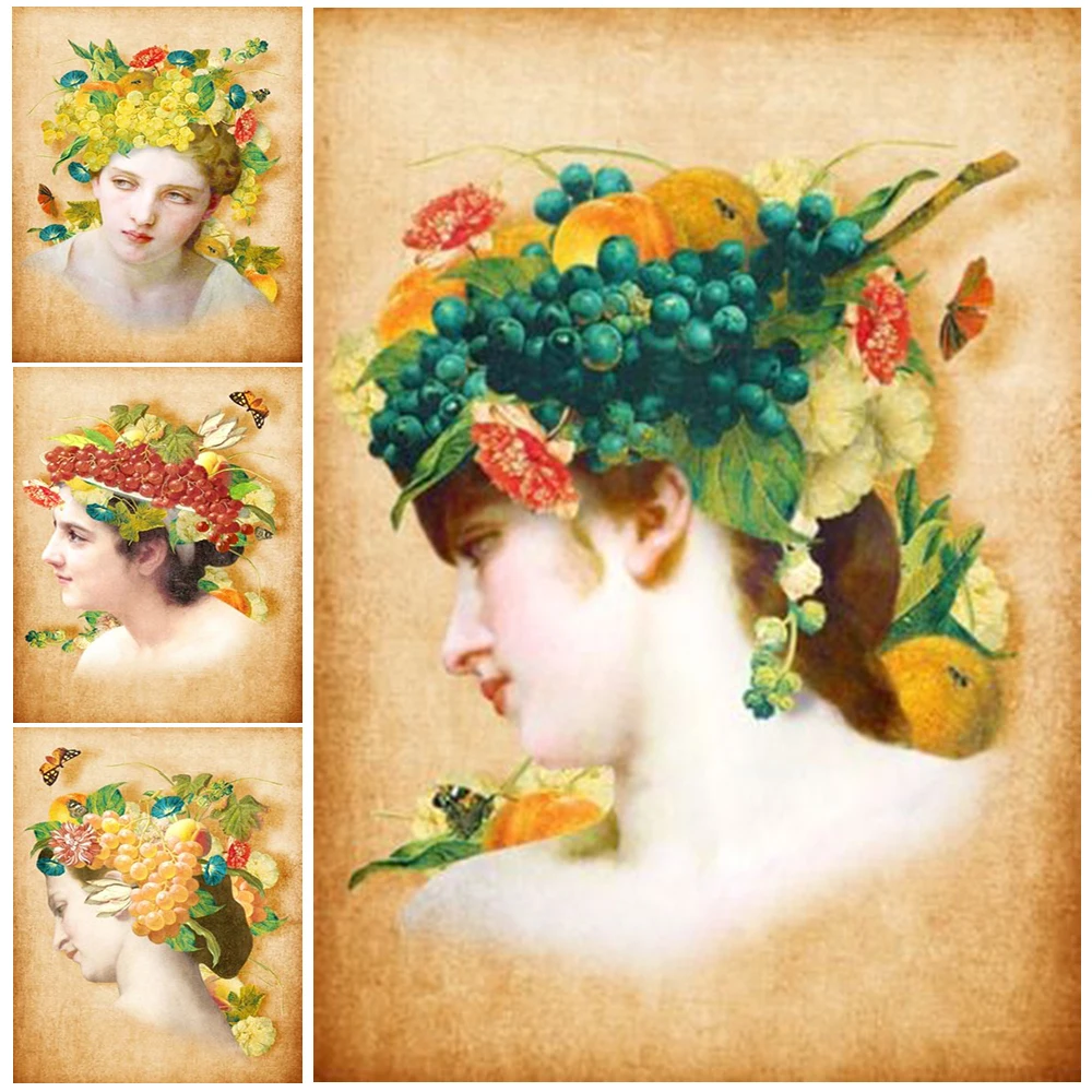 

Earth Goddesses Good Harvest Girl Nordic Poster Wall Art Canvas Painting Wall Pictures For Living Room Home Decor Unframed