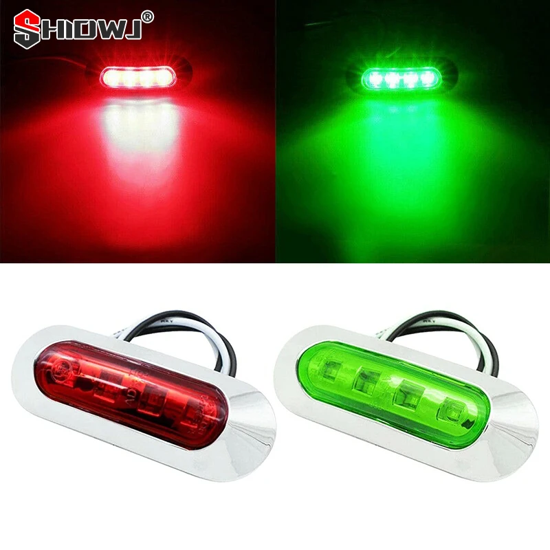 

2Pcs Boat LED Navigation Light 4LED Stern Light Waterproof Bow Pontoon Signal Light Sailing Signal Lamp for Sailboat Kayak 12V