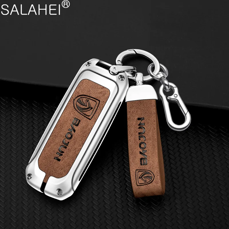

Car Smart Remote Key Case Full Cover Protector Shell Bag For Baojun 510 730 360 560 RS-5 530 630 Keyless Keychain Accessories