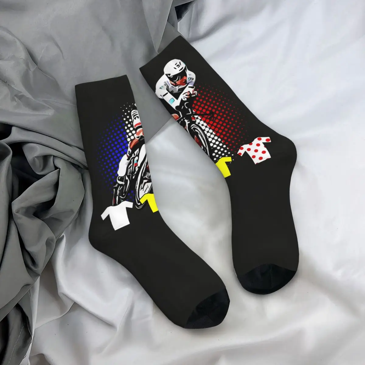 Командные носки Pogi Tadej Pogacar с узором в стиле Харадзюку зимние нескользящие