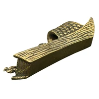 1pc brass incense burner creative boat shape aroma stove tea ceremony accessories ornament copper
