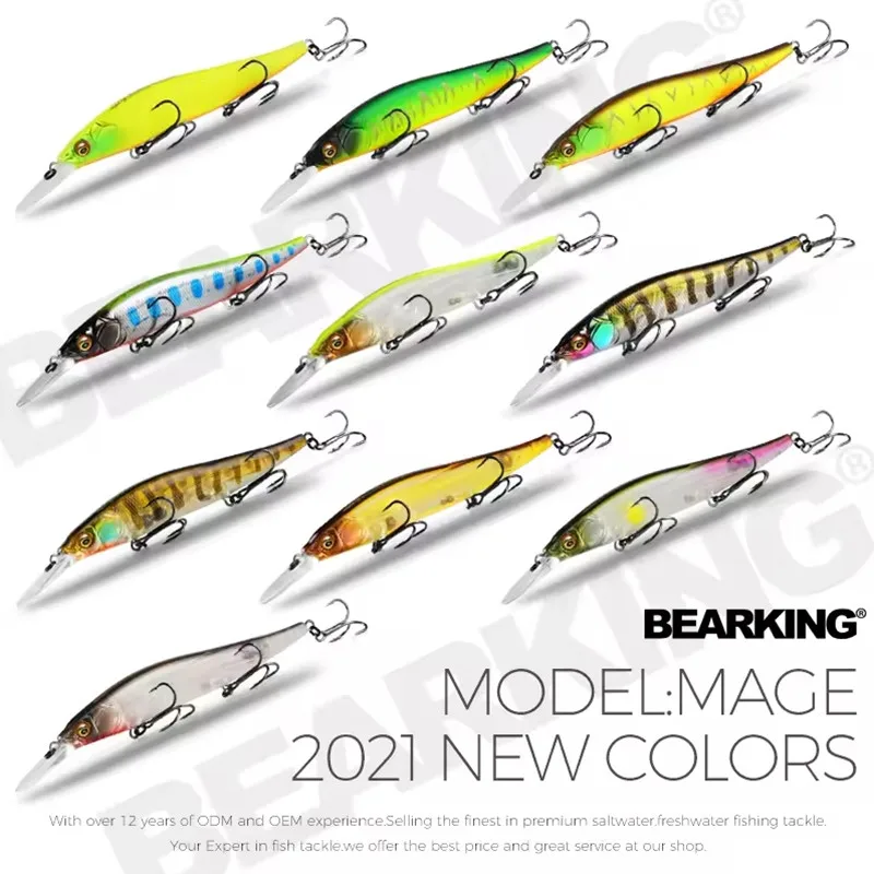Рыболовные приманки BEARKING NEW разные цвета Minnow Crank 11 см 14 г вольфрамовая весовая