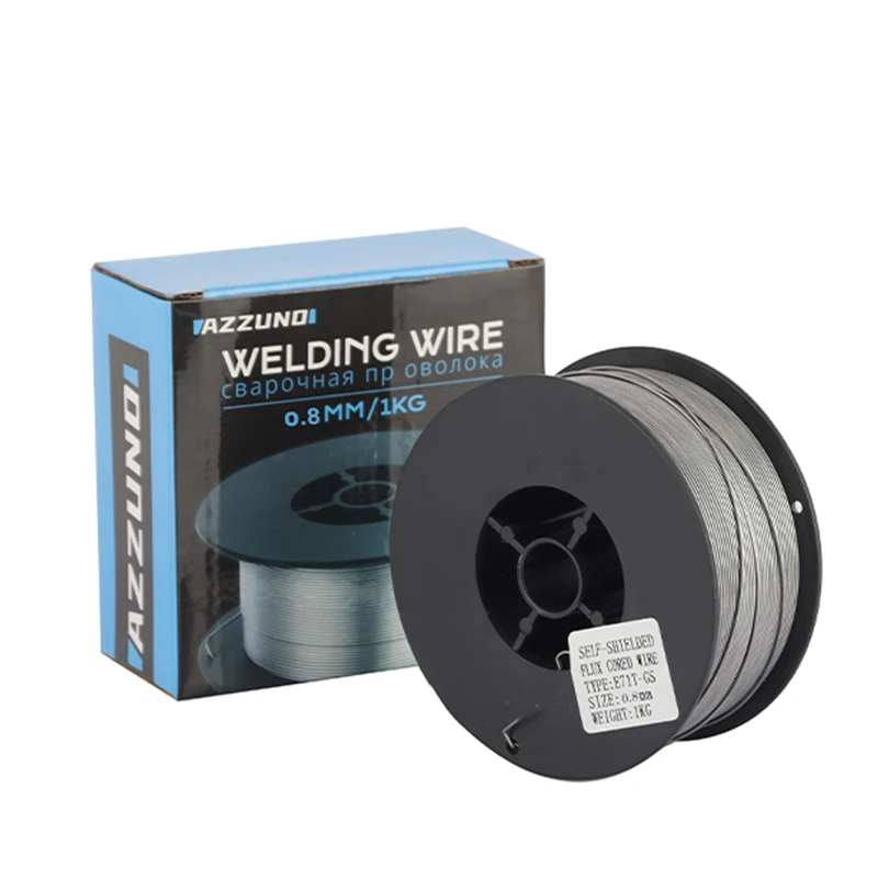 

AZZUNOПроволока с флюсовой сердцевиной , проволока без газа для сварки Mig,самоэкранированная проволока без газа, проволока Mig 1 кг 0,8 мм 1,0 ммиз углеродистой стали, проволока с флюсовой сердцевиной