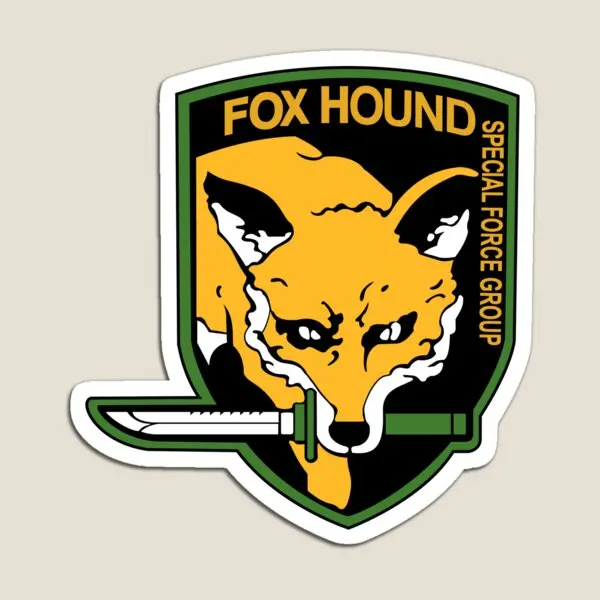 Foxhound Shield Logo  Magnet Stickers Magnetic Decor Toy Colorful Holder Refrigerator Funny Children for Fridge Organizer Home
