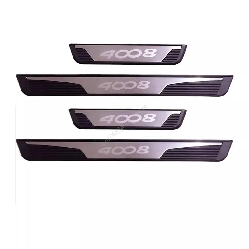 

For Peugeot 2008 2003 4008 Plastic Original Car Accessories Door Sill Scuff Plate Kick Guard Pedal Protector Cover Trim