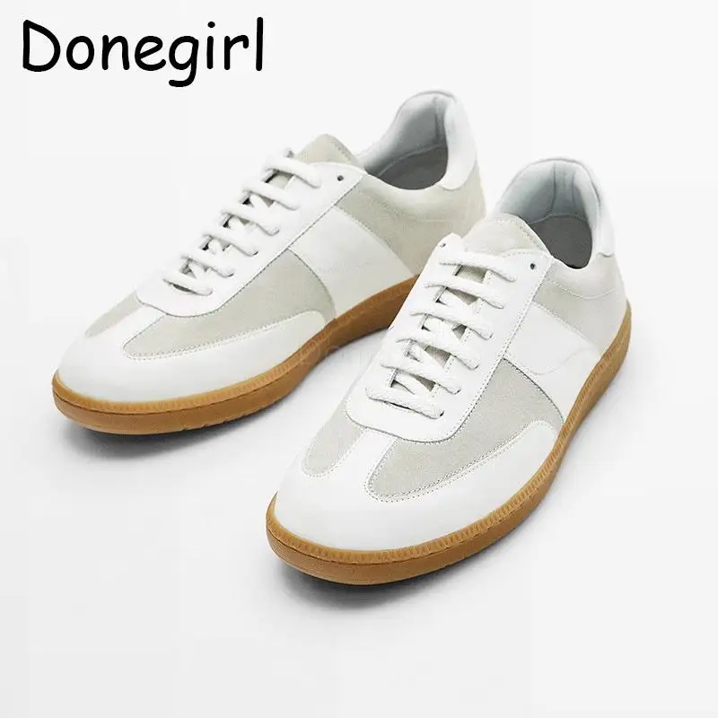 

Кроссовки Donegirl мужские с круглым вырезом, однотонные повседневные универсальные, на шнуровке, в стиле пэчворк, модные, весна-лето 2023