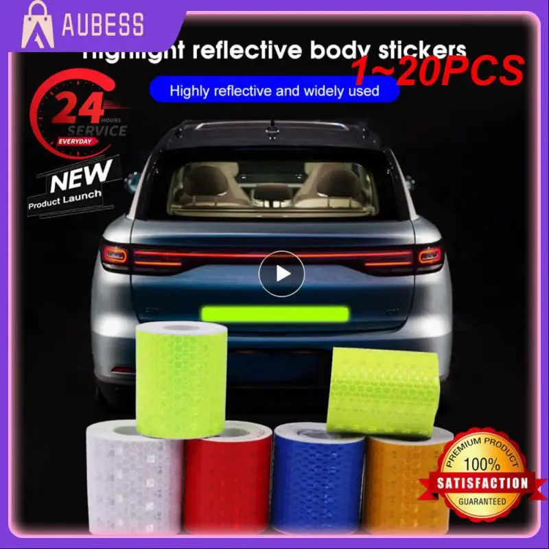 

1~20PCS 5cmx3m Cinta Reflectante Reflective Fabric Reflector Tape Reflex Tape Adhesiva Auto Car Film Crystal Honeycomb 30 Mm