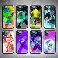 cartoon star game leon phone case tempered glass for iphone 13 12 11 pro mini xr xs max 8 x 7 6s 6 plus se 2020 cover