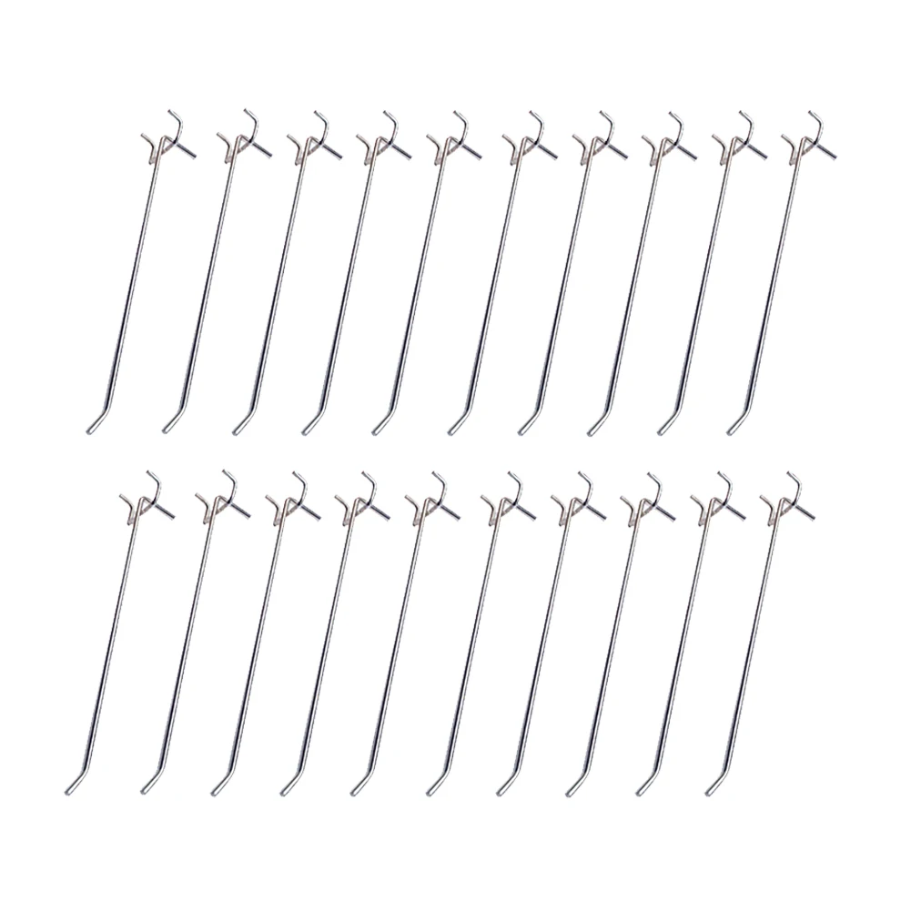 

20pcs Storage Home Organization Pegboard Hooks Heavy Duty Manganese Steel Hanging Tool Accessories Display Garage Workshop