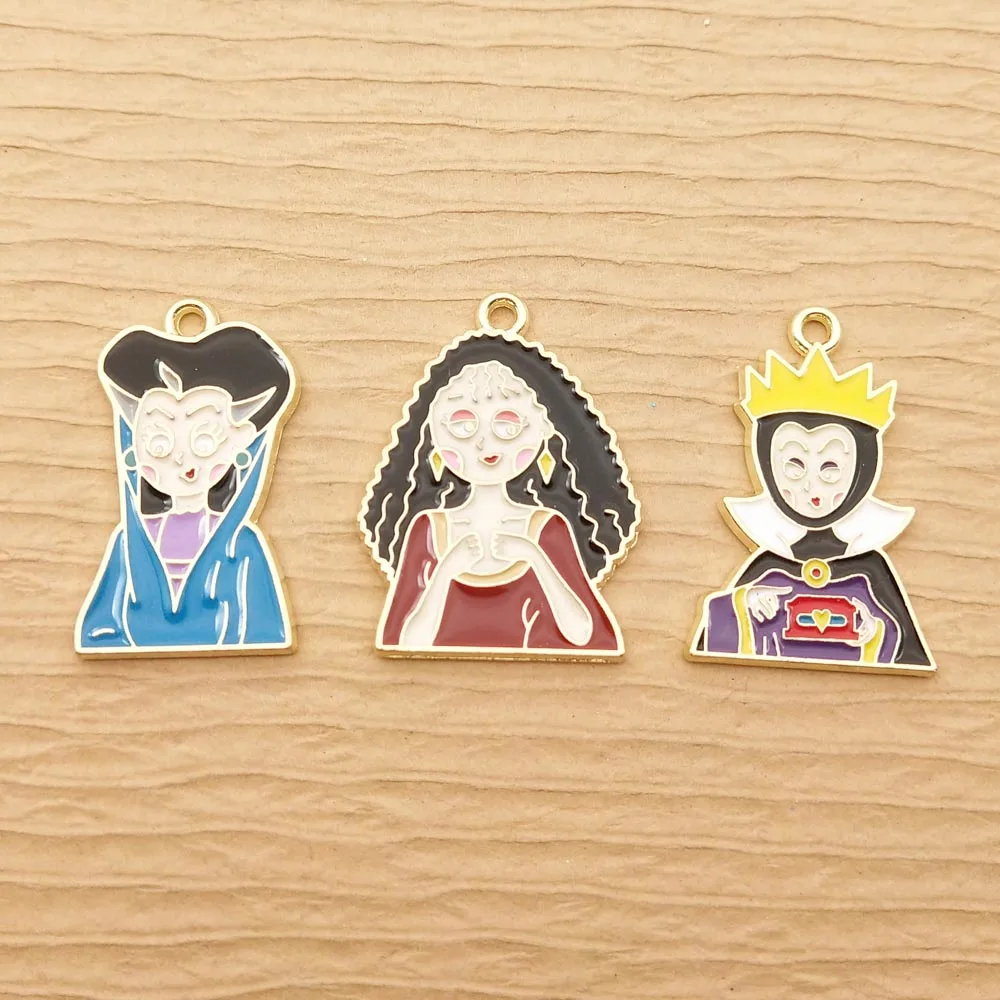 

10pcs Enamel Cartoon Charm for Jewelry Making Fashion Necklace Pendant Earring Charms Diy Accessories Craft Supplies