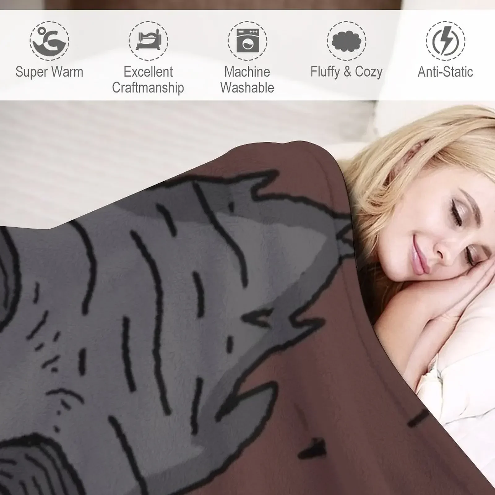 Классическое тяжелое одеяло Sassy Big Lez Show для декоративных одеял волос на диване