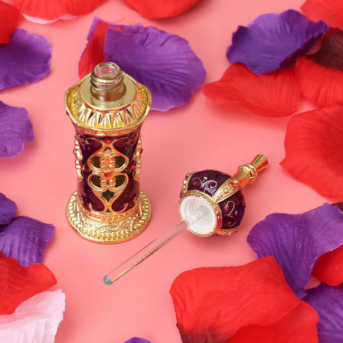 

Bottle Perfume Oil Bottles Essential Container Refillable Holy Water Dropper Storage Dressing Empty Retro Crystal Anointing