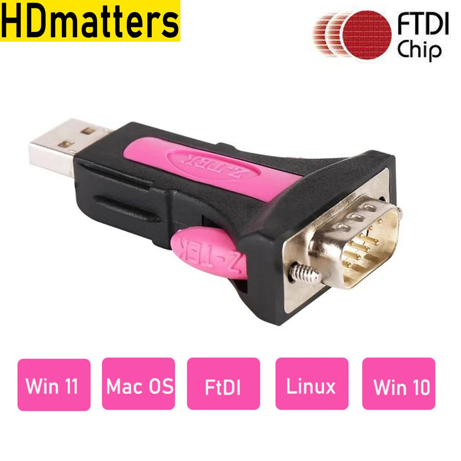 

Последовательный кабель FTDI USB 2,0 в RS232, чип Z0TEK ZE551A FTDI, последовательный конвертер RS232 из USB в DB9 9pin, адаптер win 11/10/8/Mac OS.