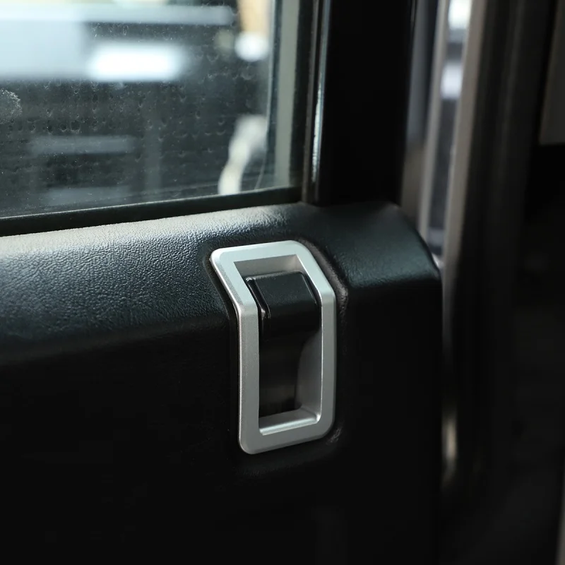 

For Land Rover Defender 90 110 130 2004-2019 Aluminum Alloy Car Door Lock Pin Inner Handle Frame Cover Trim Auto Accessories