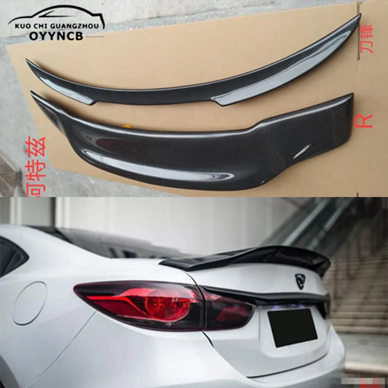 

2 style spoiler For mazda 6 2015-2018 atenza high quality carbon fiber car rear trunk lip spoiler for mazda 6 atenza