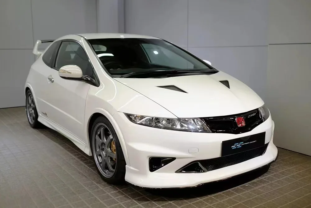 Передний и задний бампер Mugen style из стекловолокна для HONDA Civic type-R FN2