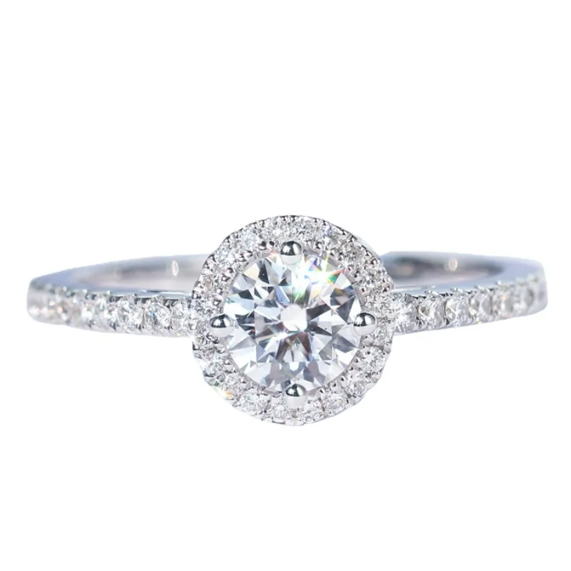 

Authentic S925 Sterling Silver Women Rings Net Celebrity Same Engagement Wedding Carat Moissanite Diamond Fine Jewelry Luxury