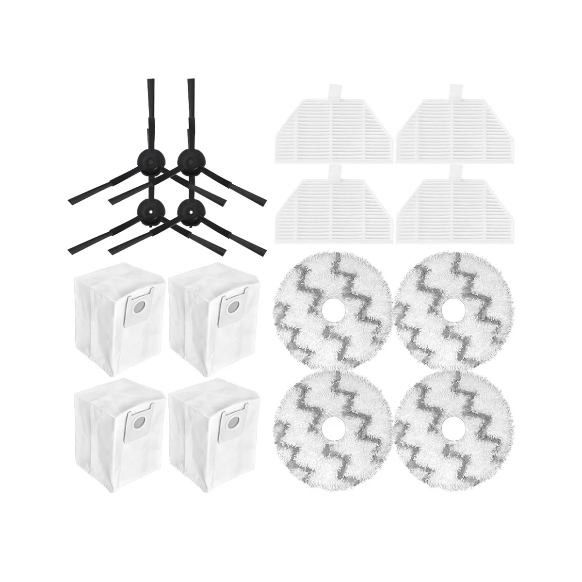 

For EVA Self-Cleaning Emptying Robot Vacuum SDJ06RM Replacement Spare Parts Hepa Filter Side Brush Mop