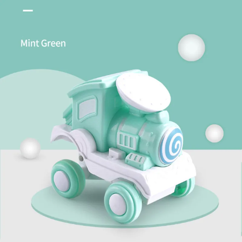 

Baby Train Toy Mini Cartoon Plastic Train Reversible Toy Train Toy Baby Clockwork Cars Toys for Children Wind Up Toy Models