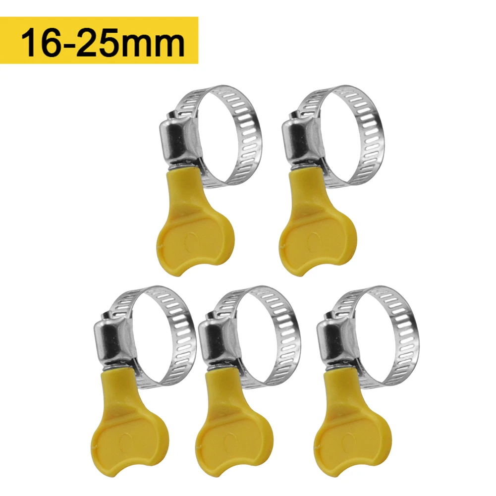 Зажим для труб шланга Желтый 5 шт. Коррозионностойкие крепежные трубы Газ Утечка