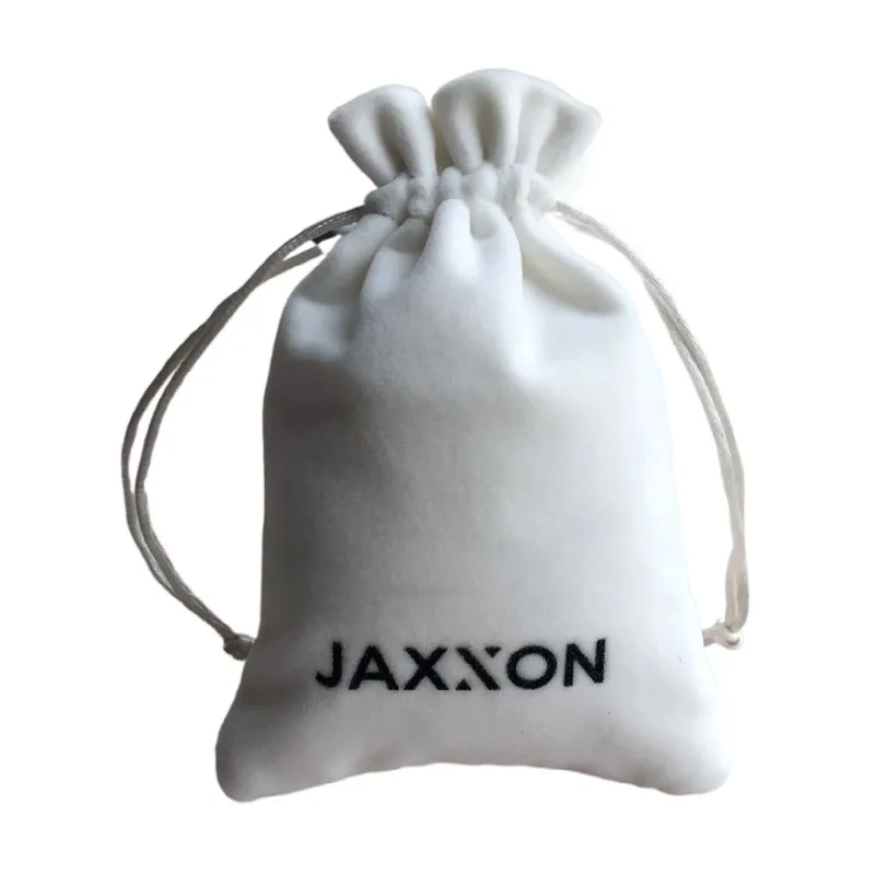 

White Velvet Jewelry Gift Bags 7x9cm 9x12cm 10x15cm 13x18cm Custom Logo Sack Eyelash Makeup Drawstring Pouches